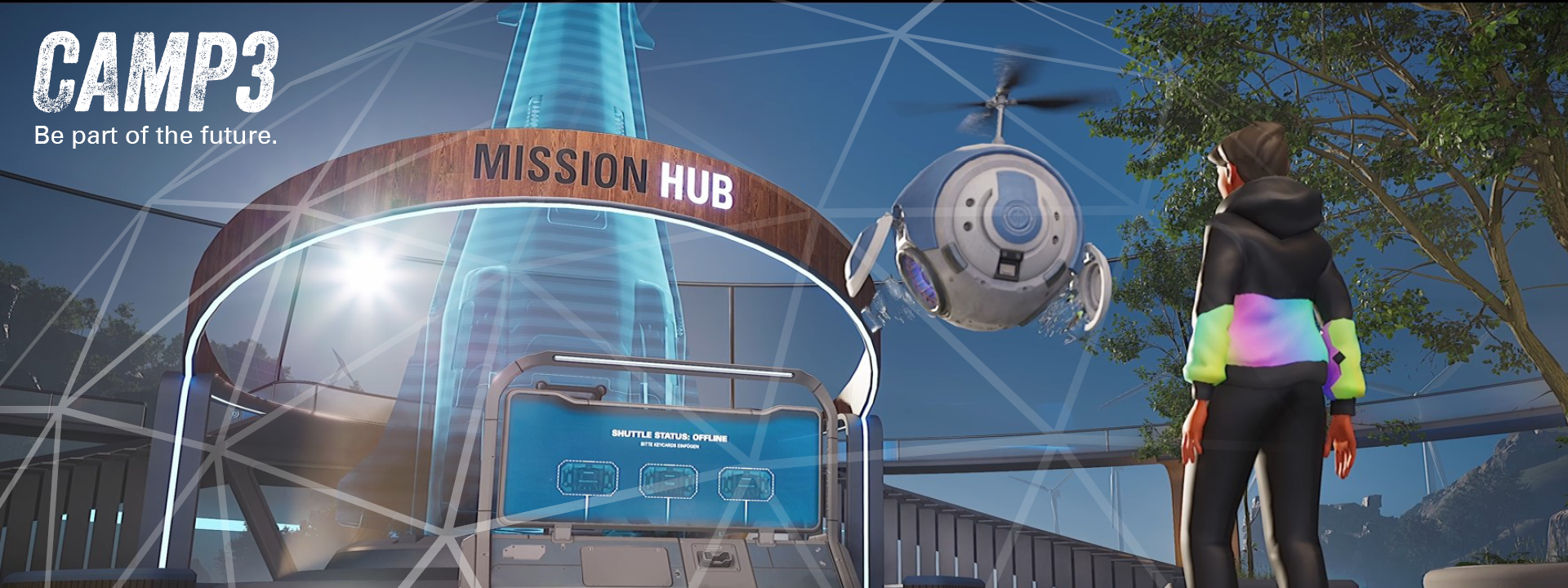 CAMP3 die virtuelle TÜV Rheinland Welt mit spielerischen Lerninhalten, digitalen Veranstaltungen und vielem mehr!