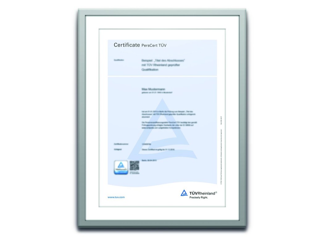 Verification of PersCert TÜV certificates