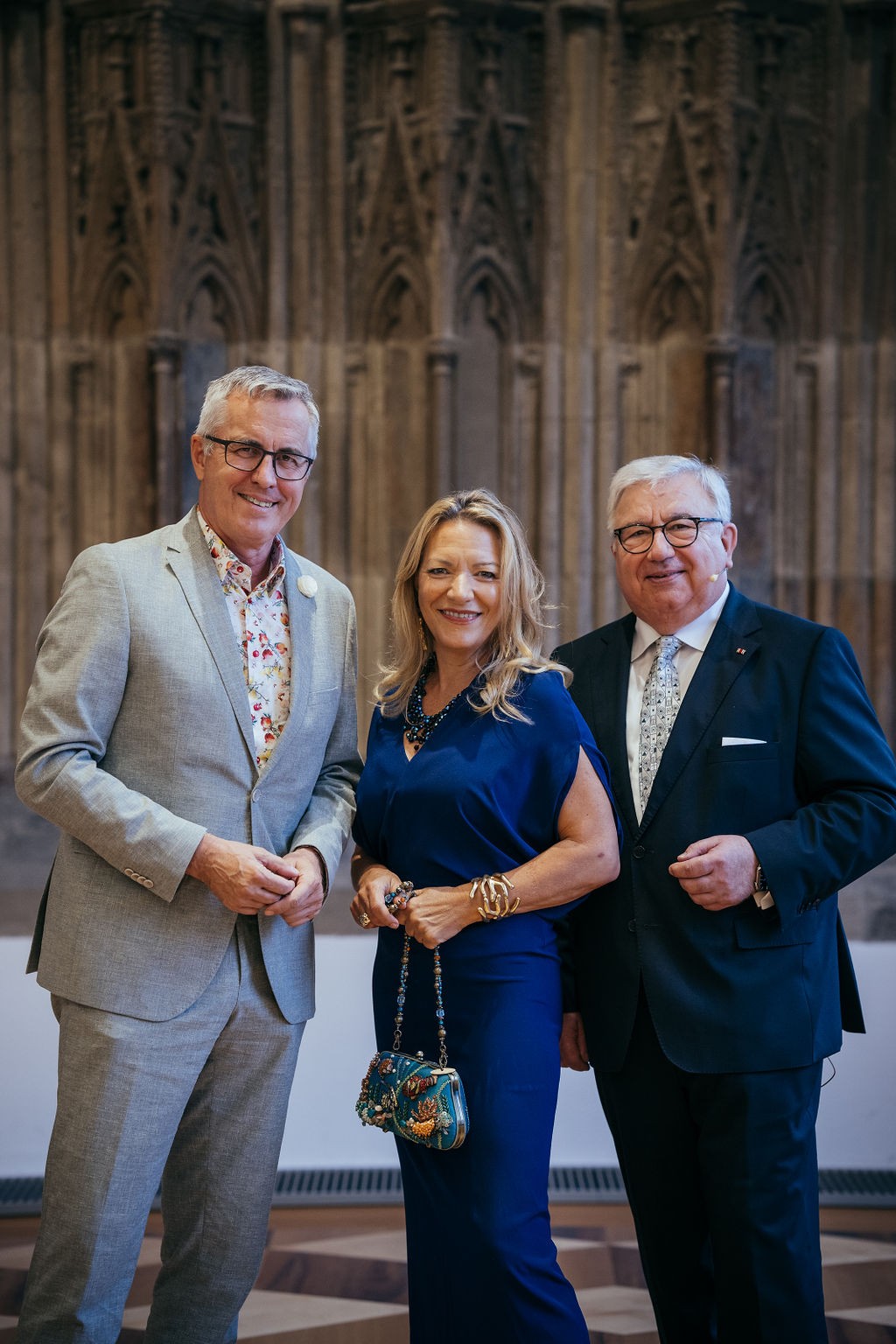 Professorin Antje Boetius mit Andreas Wolter, Bürgermeister der Stadt Köln (li.) und Professor Dieter Spath, Vorsitzender des Vorstands der TÜV Rheinland Stiftung. Foto: FRAITAG/TÜV Rheinland