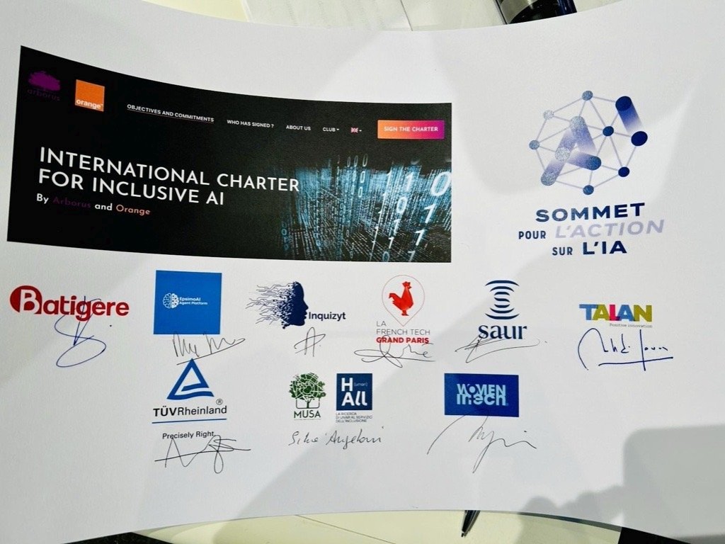 Charte internationale pour une IA inclusive signée par TÜV Rheinland (TÜV Rheinland) Charte internationale pour une IA inclusive signée par TÜV Rheinland