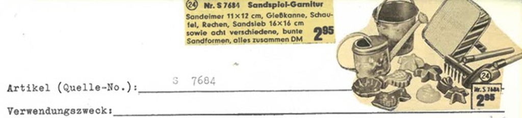 1955 erhält TÜV Rheinland (damals noch LGA) den ersten Spielzeugprüfauftrag für eine „Sandspielgarnitur“