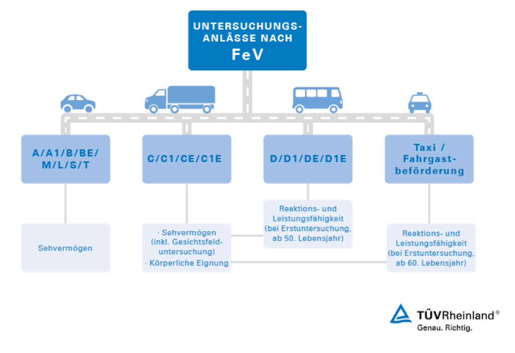 Untersuchung nach Fahrerlaubnis-Verordnung | DE | TÜV Rheinland
