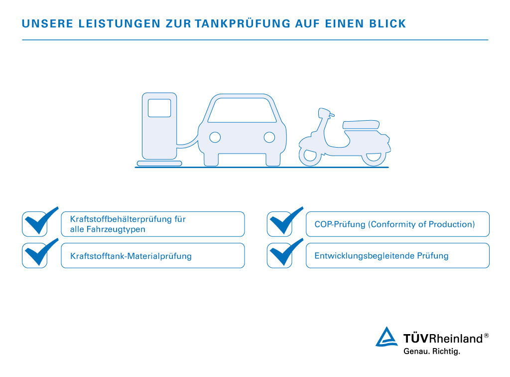 Ob Tankprüfung für Autos und Motorräder, Kraftstoffbehälterprüfung oder Materialprüfung: Zahlreiche renommierte Hersteller, OEMs und Zulieferer vertrauen auf unser Know-how. | TÜV Rheinland