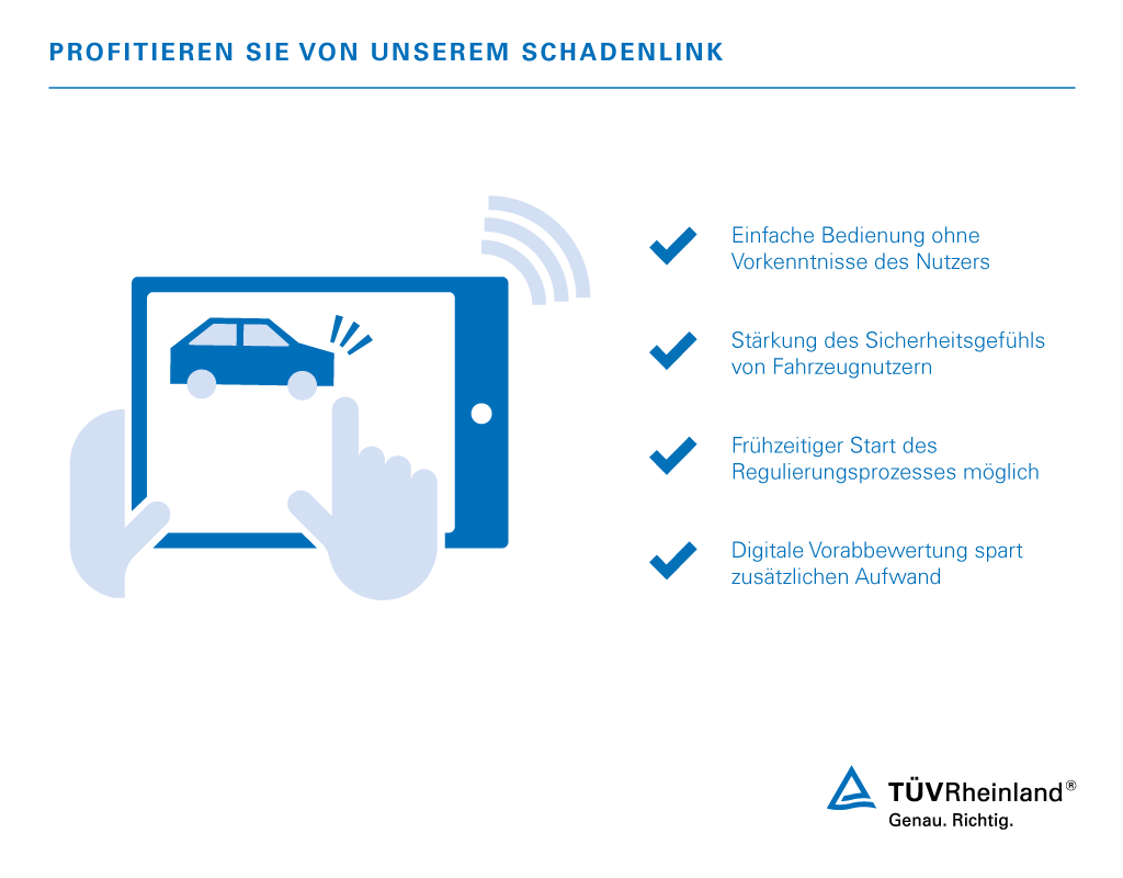 Vorteile der digitalen Schadenaufnahme via Schadenlink | TÜV Rheinland