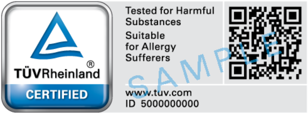 TÜV Rheinland Toxproof Allergic Person Qualified