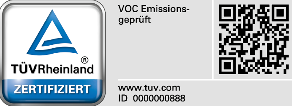 “VOC Emissions Tested” test mark 