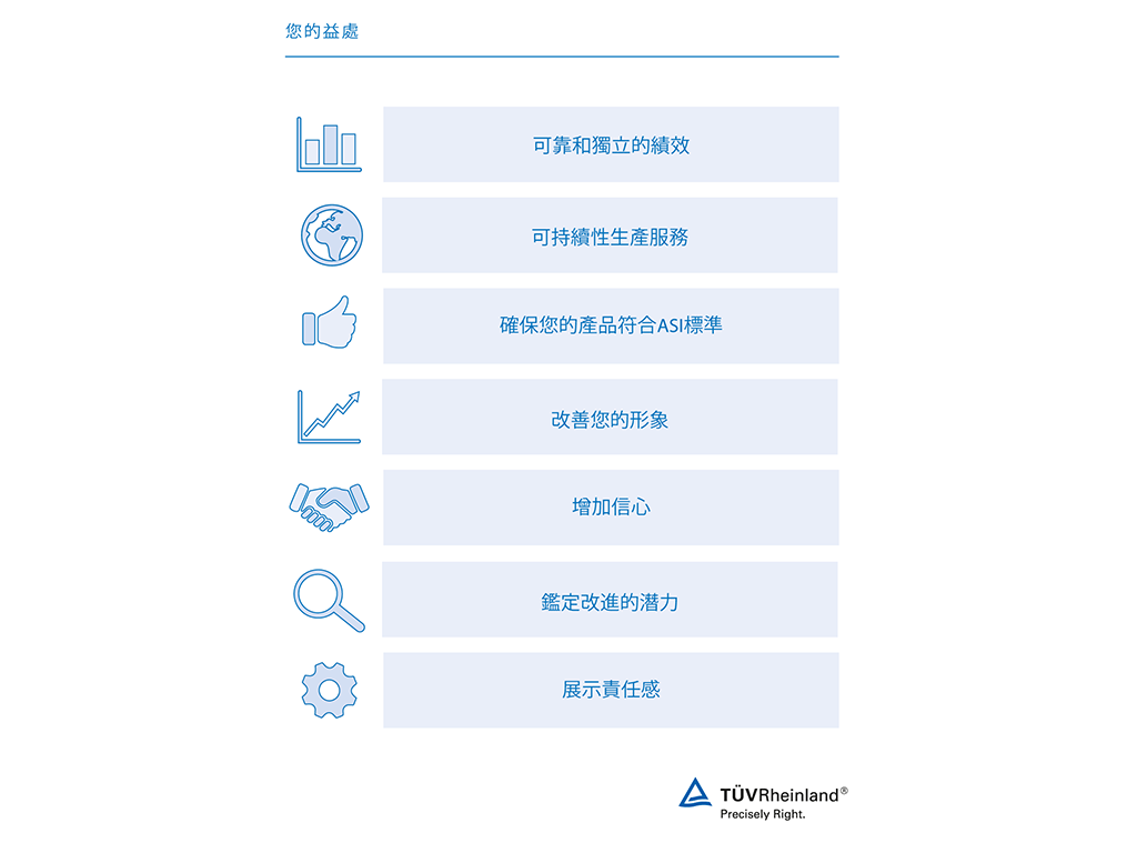 您從ASI認證獲得的益處 | TÜV Rheinland
