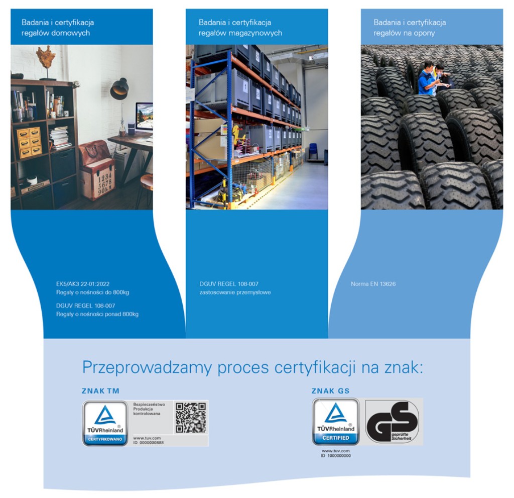 Badania i certyfikacja regałów DGUV REGEL 108-007 