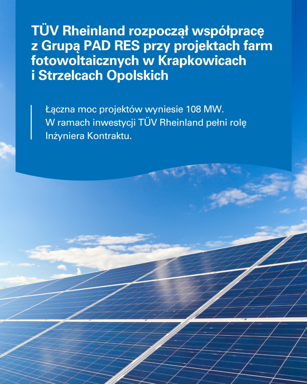 Zdjęcie przedstawia farmę fotowoltaiczną