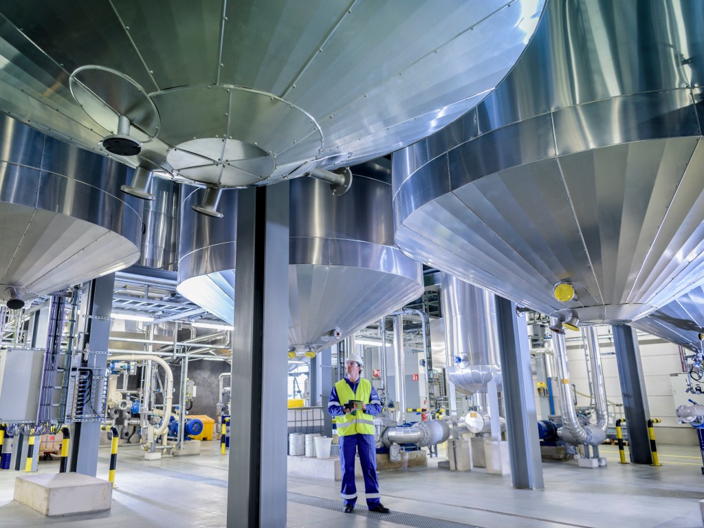 Boiler inspection at oil blending factory