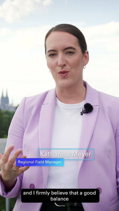 Video: Katharina Meyer, Regional Field Manager, speaking about leadership and work-life balance